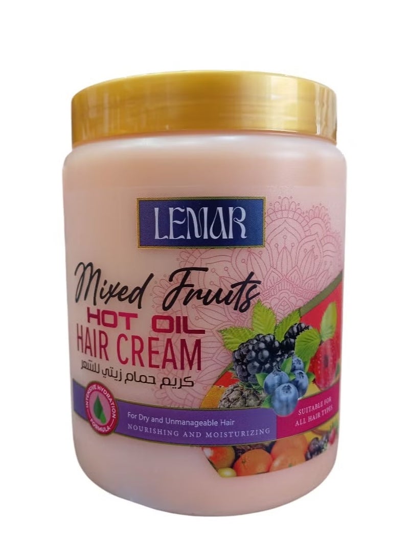 Hair oil bath cream with mixed fruits, nourishing and moisturizing for hair, 1000 ml